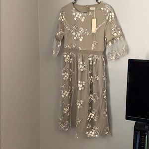 Roolee Quarter Sleeve Mauve Dress